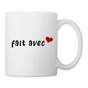 fait avec amour - Mug blanc - blanc - Droite