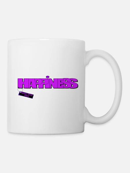 MAKE YOUR HAPPINESS "LILA" - Tasse - Weiß