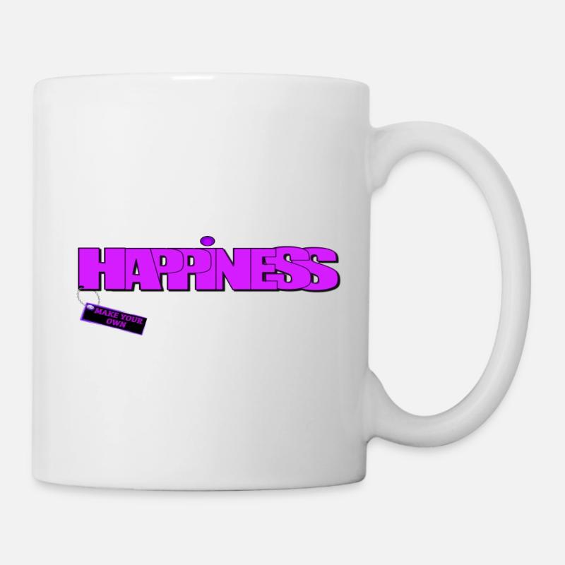 MAKE YOUR HAPPINESS "PURPLE" - Mug - white