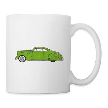 Hot Rod Custom Car vert, design par Mondwinkel - Mug blanc - blanc - Droite
