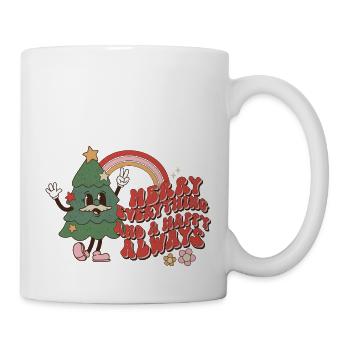 Lustiger Spruch Weihnachten Retro Weihnachtslied - Tasse - Weiß - Rechts