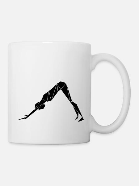 Down Dog - Tasse - Weiß