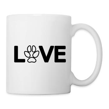 Love Dog Paw 2 Vecteur - Mug blanc - blanc - Droite