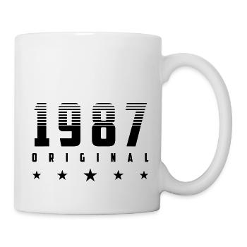 Original 1987 Geburtsjahr | Farbe änderbar | - Tasse - Weiß - Rechts