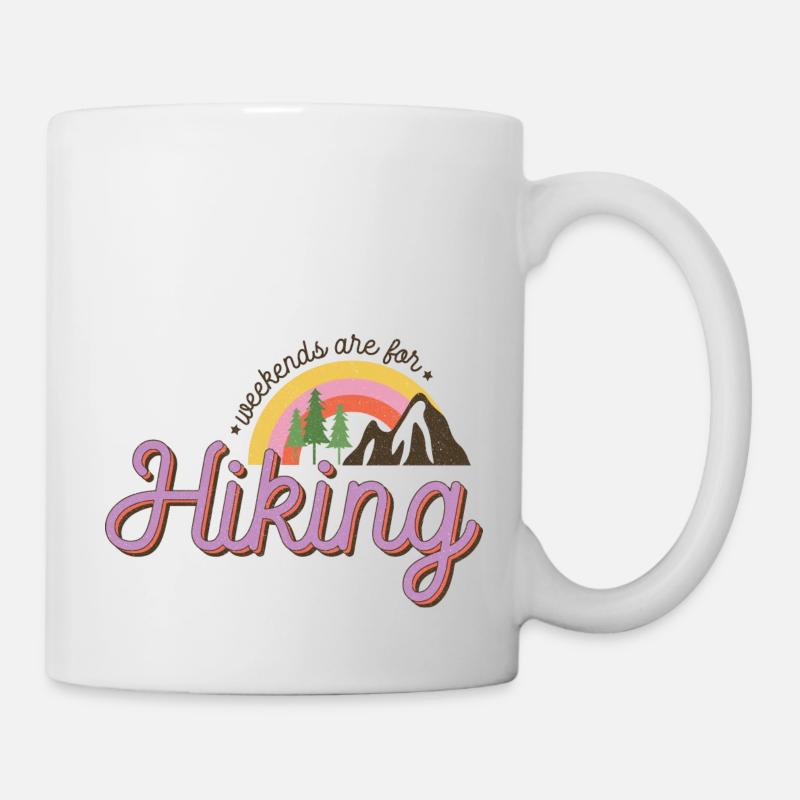 weekends are for hiking - Mug - white