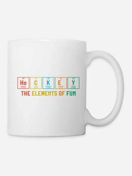 Hockey sur glace Les éléments d’un tableau périodique amusant - Mug blanc - blanc