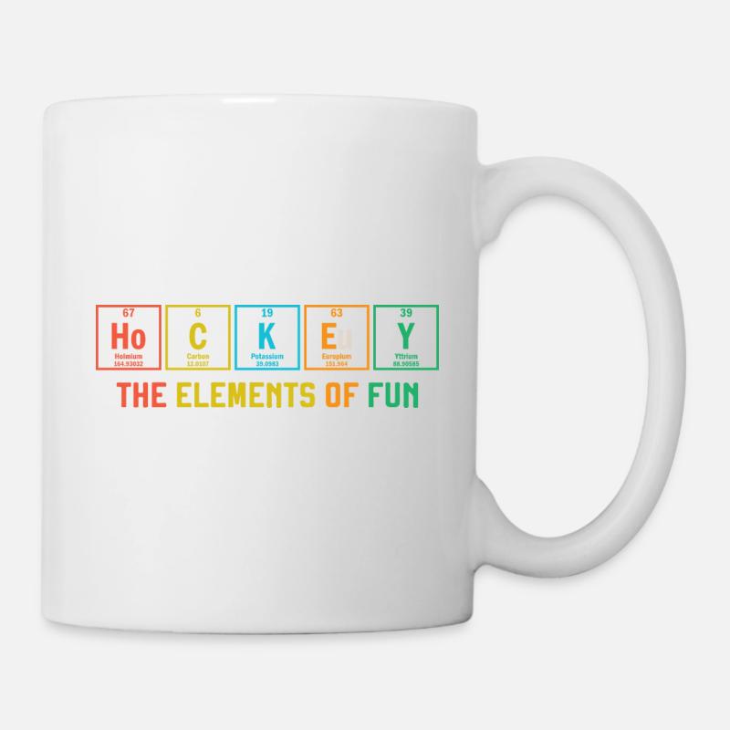 Hockey sur glace Les éléments d’un tableau périodique amusant - Mug blanc - blanc