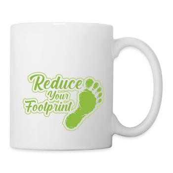 Reduzier deinen ökologischen Fußabdruck - Tasse - Weiß - Rechts