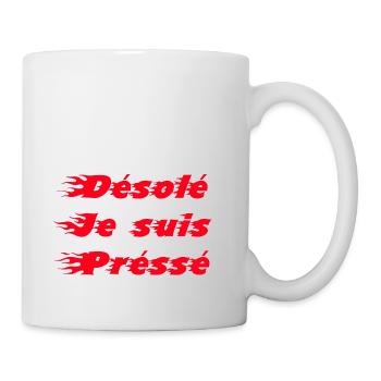 je suis préssé - Mug blanc - blanc - Droite