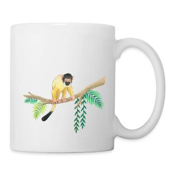 kleines Äffchen - Tasse - Weiß - Rechts