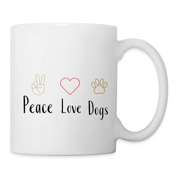 Peace Love Dogs - Tasse - Weiß - Rechts