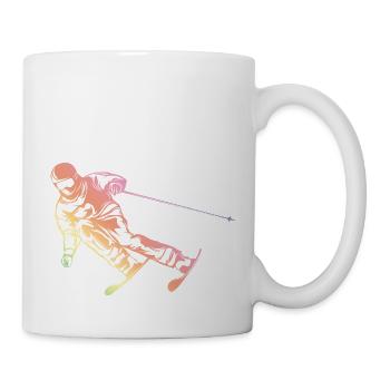 Ski Sport Silhouete - Tasse - Weiß - Rechts