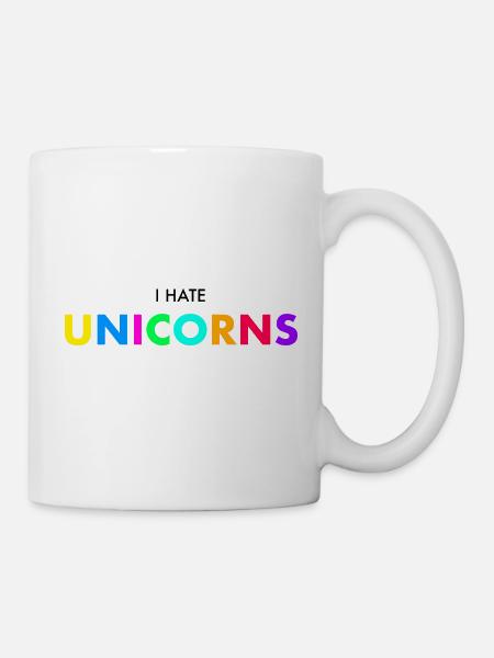 I hate unicorns - Mug - white