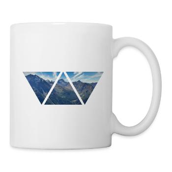 Alps Triangle Hiking Mountains Gift Photo Holiday - Mug - white - Right