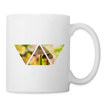 Pilze Dreieck Foto Pilzsammler Geschenk Aufnahme - Tasse - Weiß - Rechts