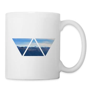 Alpen Dreieck Wandern Österreich Geschenk Berge - Tasse - Weiß - Rechts
