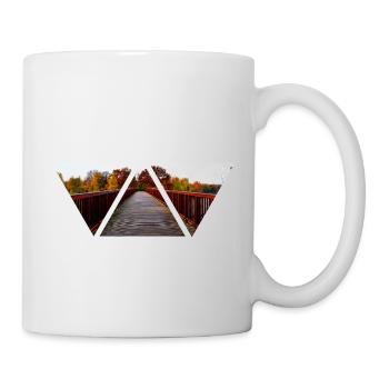 Bridge Triangle Forest Trees Gift Nature Hiking - Mug - white - Right