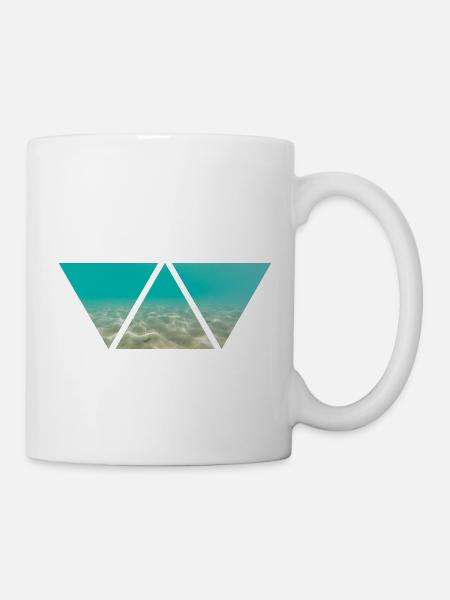 Unterwasser Dreieck Tauchen Schnorcheln Urlaub - Tasse - Weiß