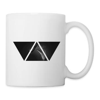 Oiseau noir blanc triangle cadeau mouette - Mug blanc - blanc - Droite