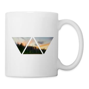 Forest Sky Triangle Sunset Gift Nature - Mug blanc - blanc - Droite