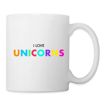 I love unicorns - Mug - white - Right