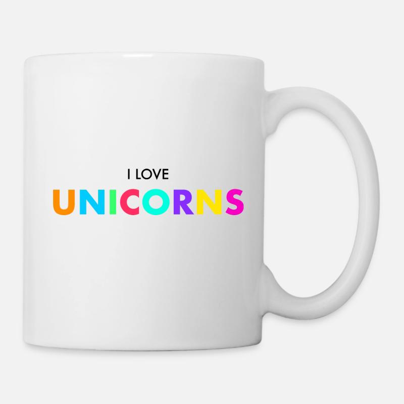 J'aime les licornes - Mug blanc - blanc