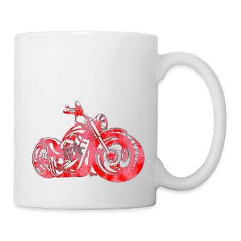 Balade Moto Vélo cyclomoteur motocross équitation motard - Mug blanc - blanc - Droite
