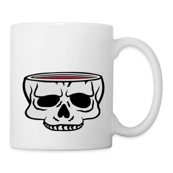 Cartoon Skull Cup Horreur - Mug blanc - blanc - Droite