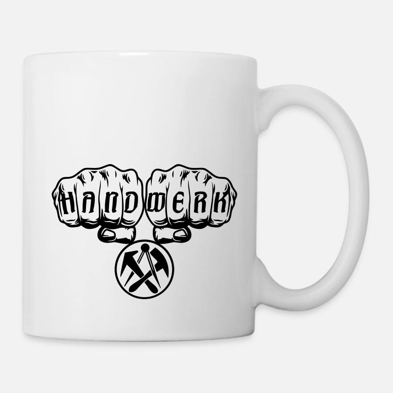Dachdecker Faust Handwerk Beruf Profi Zunft Innung - Tasse - Weiß