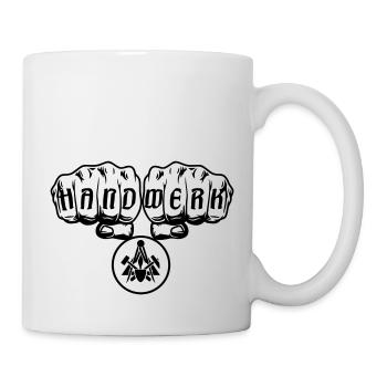 Maurer Handwerk mit Zunftzeichen Beruf - Tasse - Weiß - Rechts