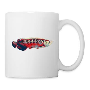 Gardien de poisson monstre Arowana asiatique - Mug blanc - blanc - Droite