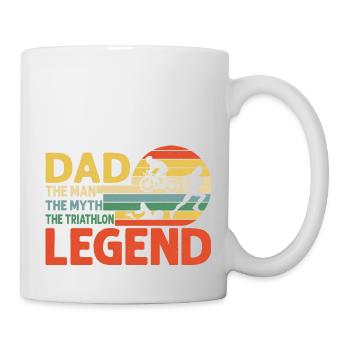 Dad The Man The Myth The Triathlon Legend Race - Tasse - Weiß - Rechts