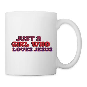 Juste une fille qui aime Jésus - Mug blanc - blanc - Droite