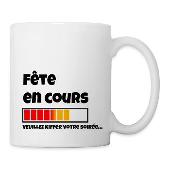 Fête en cours... - Mug blanc - blanc - Droite