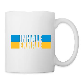 inhale exhale yoga Zitat - Tasse - Weiß - Rechts