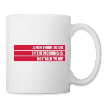 ne me parle pas - Mug blanc - blanc - Droite