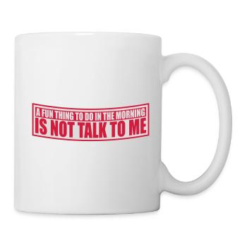 ne me parle pas - Mug blanc - blanc - Droite
