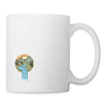 Gravel Bike Natur Rennrad Fahrrad lustige Geschenk - Tasse - Weiß - Rechts