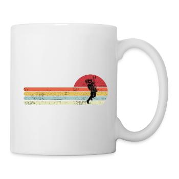 Vintage Retro E-Gitarren Motiv Gitarristen Heavy - Tasse - Weiß - Rechts
