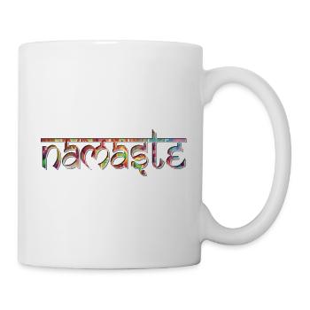 Namaste Schriftzug - Tasse - Weiß - Rechts