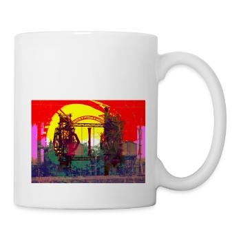 Industriekultur des Ruhrgebiets, Stahlwerk - Tasse - Weiß - Rechts
