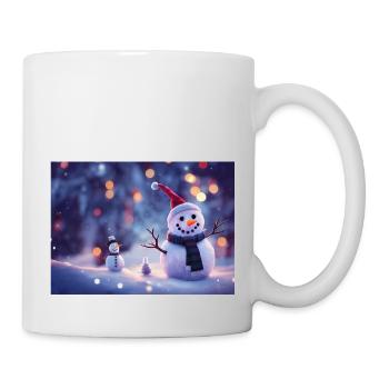 Joyeux Noël Bonhomme de neige - Mug blanc - blanc - Droite