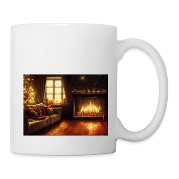 Noël au coin du feu - Mug blanc - blanc - Droite