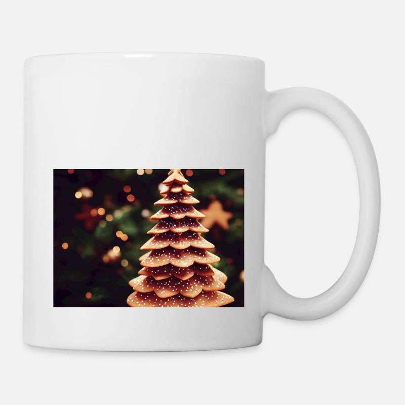 Arbre de Noël en pain d’épices - Mug blanc - blanc