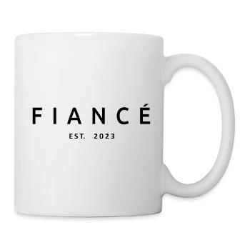 Verlobter Est. 2023 Verlobungsgeschenk Hochzeit des Bräutigams - Tasse - Weiß - Rechts