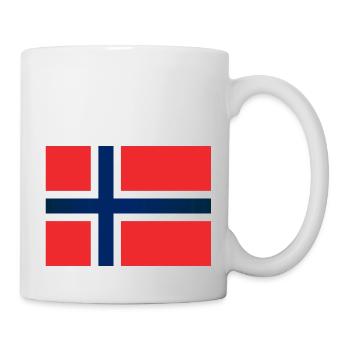 Flagge Norwegens - Tasse - Weiß - Rechts
