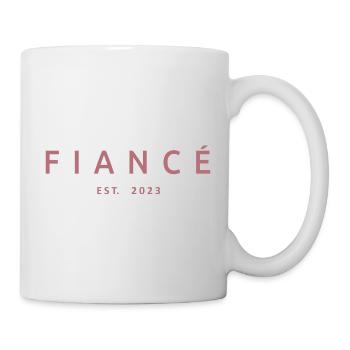 Verlobte Est. 2023 Verlobungsgeschenk Hochzeit des Bräutigams - Tasse - Weiß - Rechts