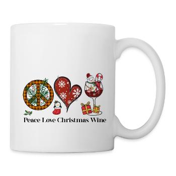 Merry Christmas, Wine, Christmas Funny, Red Wine - Mug - white - Right