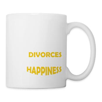 100% Of Divorces End In Happiness Divorcee Women - Mug - white - Right