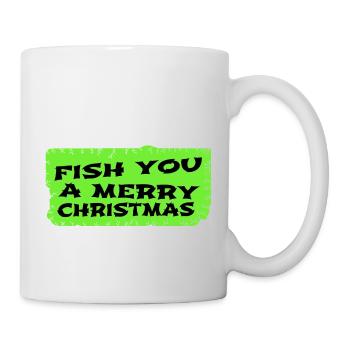 fish hook rod bday animation fishing tournaments - Tasse - Weiß - Rechts